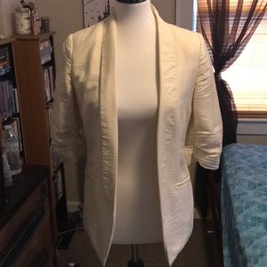 Lauren Conrad Off-White 3/4 Sleeve Blazer